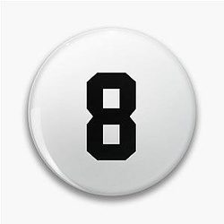 Cale Makar Jersey Number Sticker Black Pin