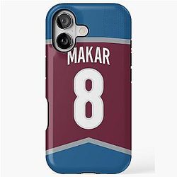 Colorado Avalanche Cale Makar Home Jersey Phone Case iPhone Tough Case