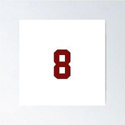 Cale Makar Jersey Sticker Burgundy Poster
