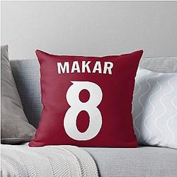 Cale Makar Jersey Throw Pillow
