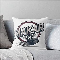 Cale Makar Avalanche Stickers And T-shirts Throw Pillow