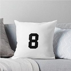 Cale Makar Jersey Sticker Black Throw Pillow