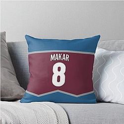 Colorado Avalanche Cale Makar Home Jersey Case Pillow