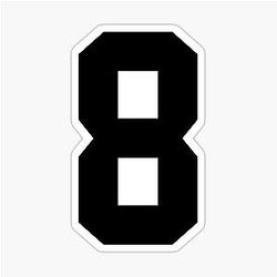 Cale Makar Jersey Number Sticker Black
