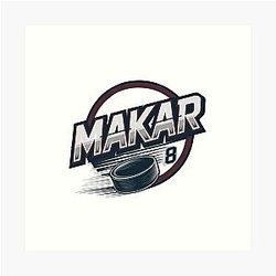 Cale Makar 8 Avalanche Stickers and T-shirts. Art Print