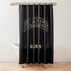Art Shower Curtain Calgary Flames
