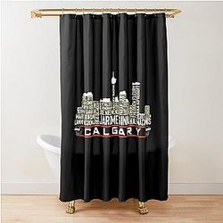 Art Calgary Flames Shower Curtain