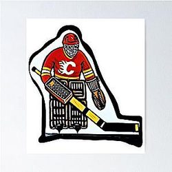 Coleco Table Hockey Goalie Calgary Flames T-Shirt Poster