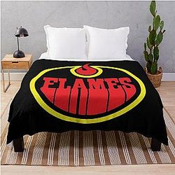 Art Calgary Flames Throw Blanket