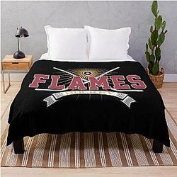Art Calgary Flames Throw Blanket