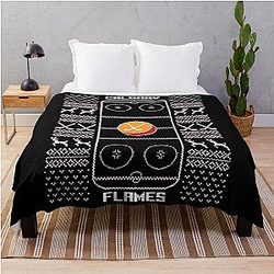 Art Calgary Flames Throw Blanket