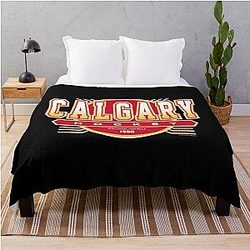 Calgary Flames Throw Blanket