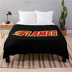 Art Calgary Flames Throw Blanket
