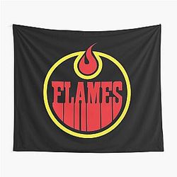 Art Calgary Flames Tapestry