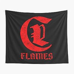 Art Calgary Flames Tapestry