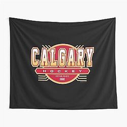 Art Calgary Flames Tapestry