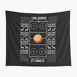 Art Calgary Flames Tapestry