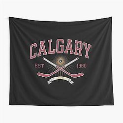 Art Calgary Flames Tapestry
