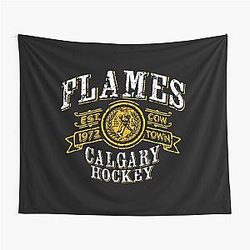 Art Calgary Flames Tapestry