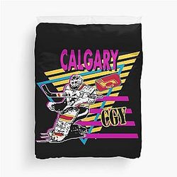 Art Calgary Flames Duvet Cover