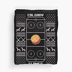 Art Calgary Flames Duvet Cover