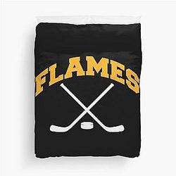 Art Calgary Flames Duvet Cover