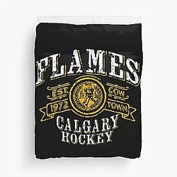 Art Calgary Flames Duvet Cover