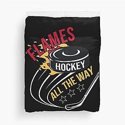 Art Calgary Flames Duvet Cover