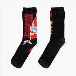 Art Calgary Flames Socks