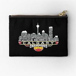 Art Calgary Flames Zipper Pouch