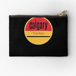 Art Calgary Flames Zipper Pouch