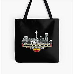 Art Calgary Flames All Over Print Tote Bag