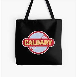 Art Calgary Flames All Over Print Tote Bag
