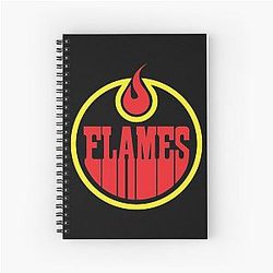 Art Calgary Flames Notebook