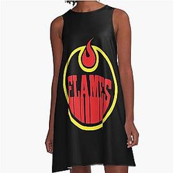 Art Calgary Flames A-Line Dress