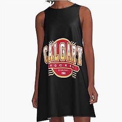 Art Calgary Flames A-Line Dress