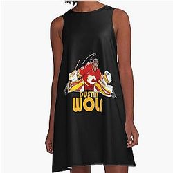 Art Calgary Flames A Line Dress