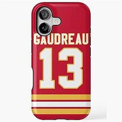 Calgary Flames Johnny Gaudreau Home Jersey Back Case
