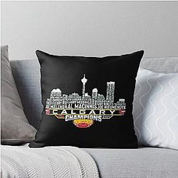 Art Calgary Flames Throw Pillow