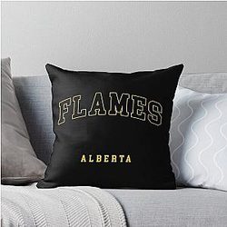 Art Calgary Flames Throw Pillow