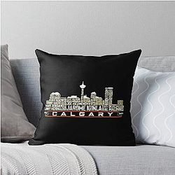 Art Calgary Flames Throw Pillow