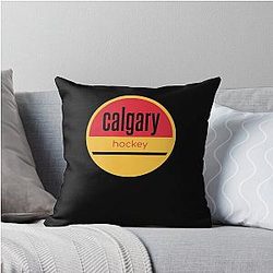 Art Calgary Flames Throw Pillow