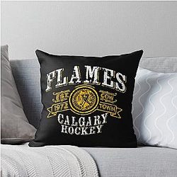 Art - Calgary Flames Throw Pillow
