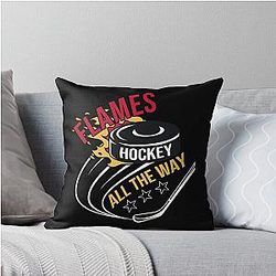 Art Calgary Flames Throw Pillow