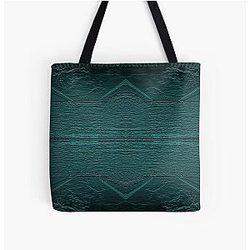 Dark blue Californication engraved texture all over print tote bag.