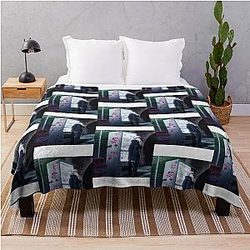 Call of the Night Girl Throw Blanket