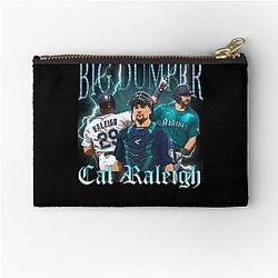 Cal Raleigh Seattle Baseball Tee Zipper Pouch