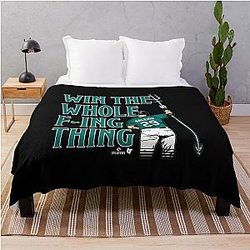 Cal Raleigh - Win the Whole Thing - Seattle Baseball Throw Blanket