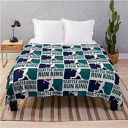 Cal Raleigh Seattle Home Run King Throw Blanket