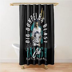 Cal Raleigh Big Blast Seattle Baseball Shower Curtain
